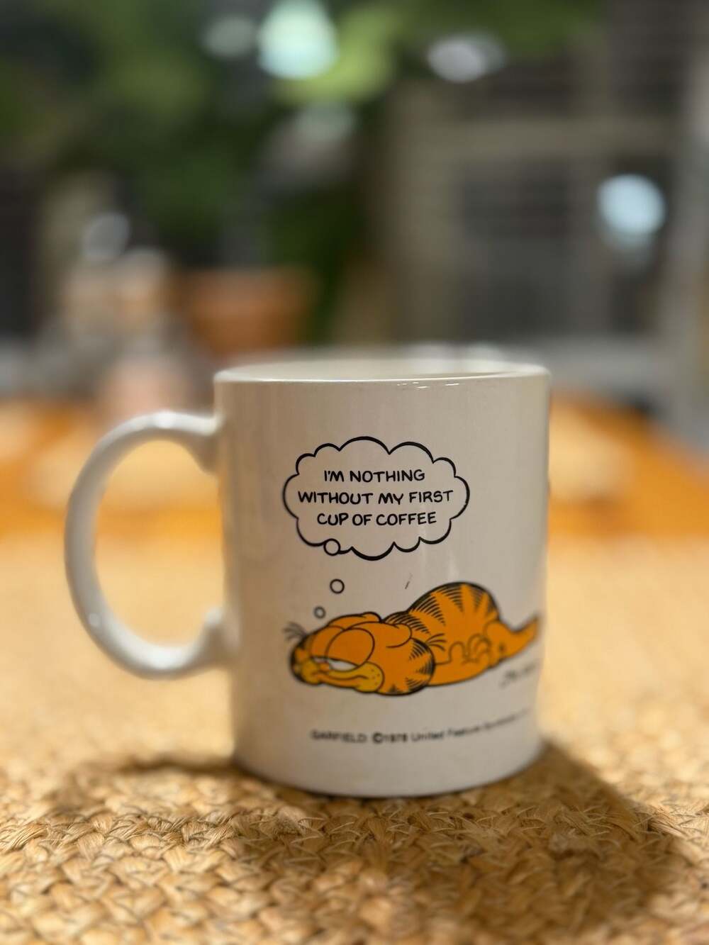 Vintage 1978 Garfield Embassy Suites Hotels Coffee Mug